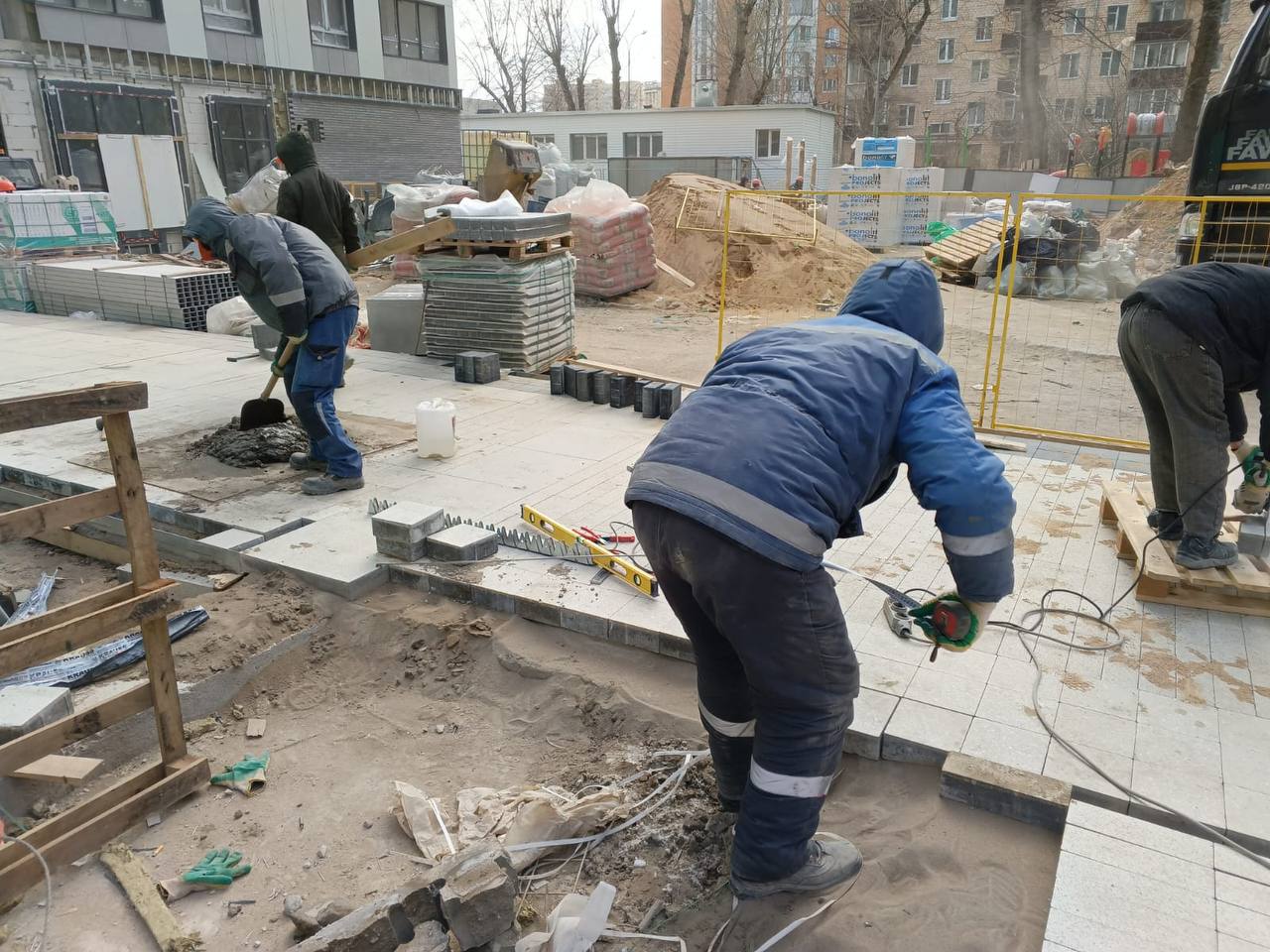 Укладка брусчатки