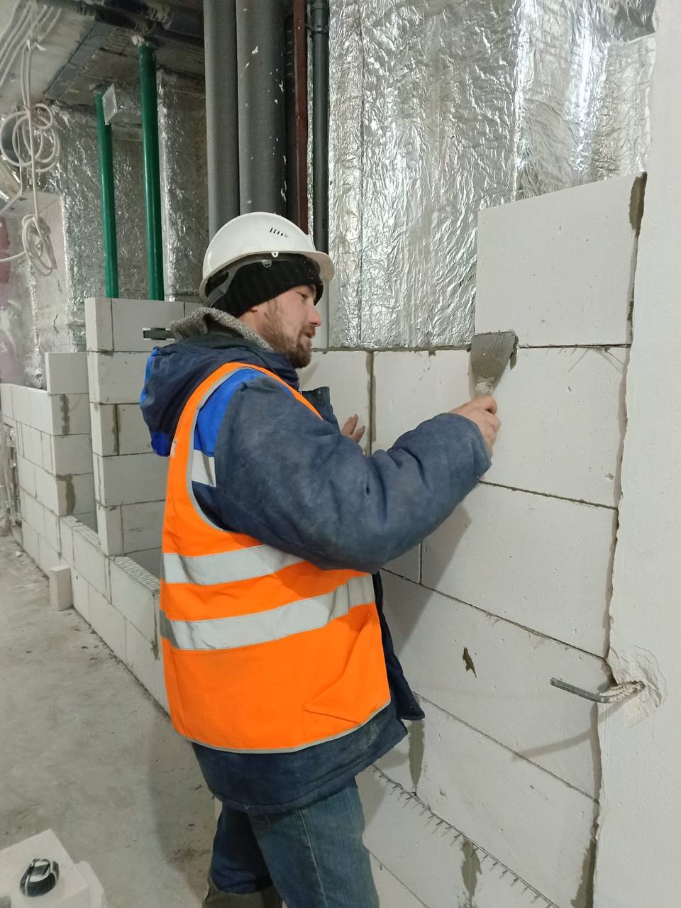 Укладка газоблока